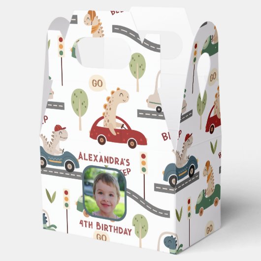 Prehistorische groepen van Kleurrijke Dinosaurusse Bedankdoosjes (Geopend)