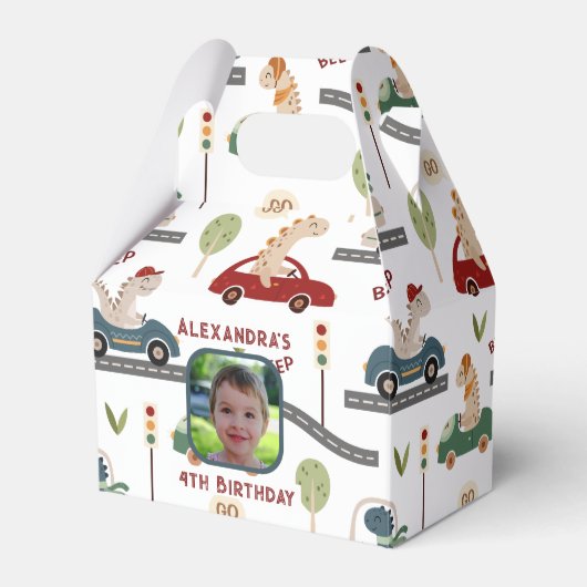 Prehistorische groepen van Kleurrijke Dinosaurusse Bedankdoosjes (Voorkant Zijde)