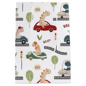 Prehistorische groepen van Kleurrijke Dinosaurusse Medium Cadeauzakje (Achterkant)