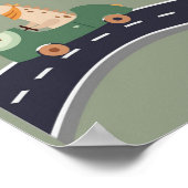 Prehistorische groepen van Kleurrijke Dinosaurusse Poster (Hoek)