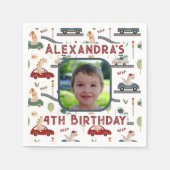 Prehistorische groepen van Kleurrijke Dinosaurusse Servet (Voorkant)