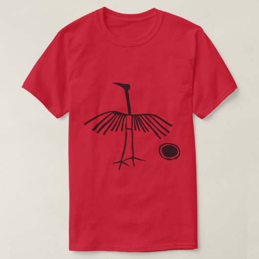 Prehistorische grot Art Hopi Indiase Thunderbird T-shirt (Design voorkant)