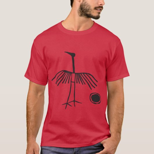 Prehistorische grot Art Hopi Indiase Thunderbird T-shirt (Voorkant)