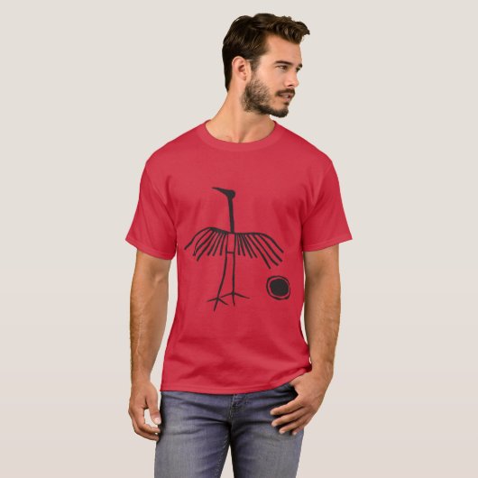 Prehistorische grot Art Hopi Indiase Thunderbird T-shirt (Voorkant volledig)