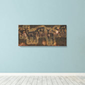 Prehistorische grot Wildlife Red Deer, stijl kunst Canvas Afdruk (Insitu (Houten vloer))
