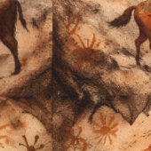 Prehistorische grotkunstbehang, oude mammoet sc behang (Zoom)
