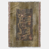 Prehistorische grotschilderijen van Deer Herd Wild Deken (Voorkant Verticaal)