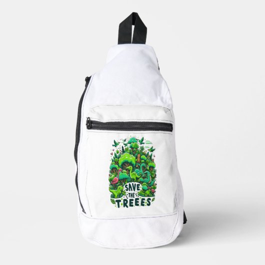 Prehistorische Guardians: Red de bomen Sling Bag (Voorkant)