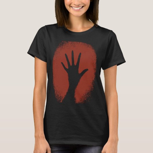 Prehistorische handdruk van steengrot t-shirt (Voorkant)
