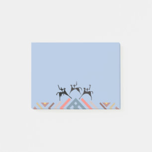 Prehistorische krijgers hunter petroglyph post-it® notes