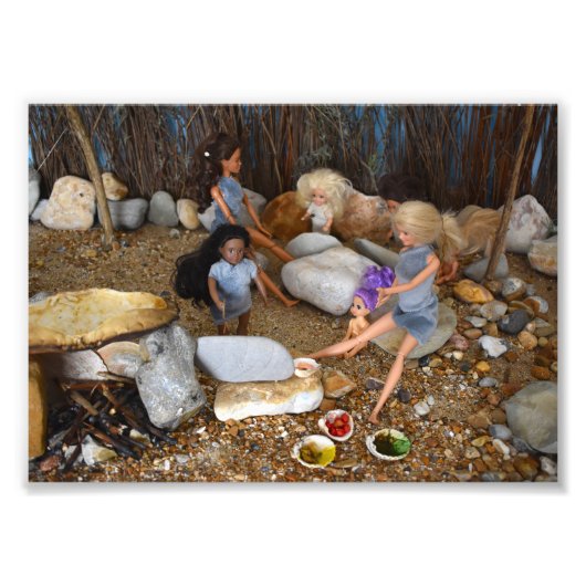 Prehistorische Kunstschool. Foto Afdruk (Voorkant)