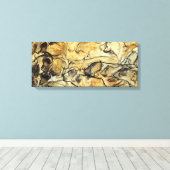 Prehistorische Lascaux Leeuwen Canvas Art Print (Insitu (Houten vloer))