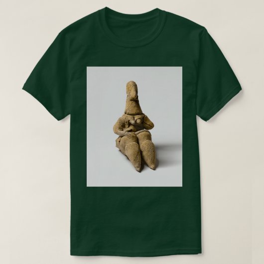 Prehistorische Neolithic Goddess Figurine BigArt T-shirt (Design voorkant)