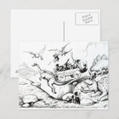 Prehistorische Peeps, 1894 Briefkaart (Voorkant / Achterkant)