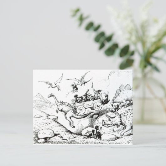 Prehistorische Peeps, 1894 Briefkaart (Staand voorkant)