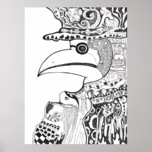 Prehistorische Pestdokter Poster