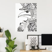 Prehistorische Pestdokter Poster (Thuiskantoor)