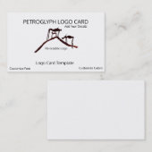 Prehistorische Petroglyph-dieren - Symbool Logo Visitekaartje (Voorkant / Achterkant)