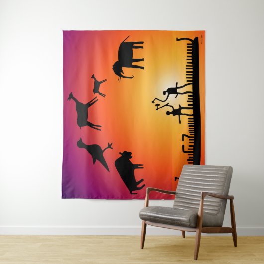 Prehistorische Petroglyphs Viking Ship Wandkleed (In situ)