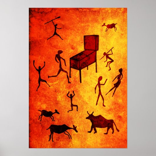 Prehistorische Pinball Poster (Voorkant)