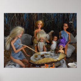 Prehistorische poppen. poster