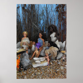 Prehistorische poppen. poster