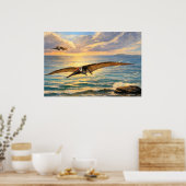 Prehistorische Pterodactylus-dinosauriërs Poster (Keuken)