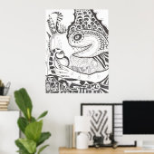 Prehistorische Roofdier Poster (Thuiskantoor)