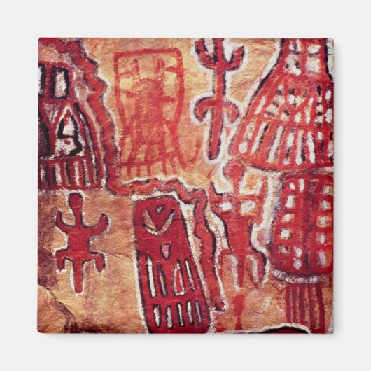 Prehistorische rotsschilderij magneet (Voorkant)
