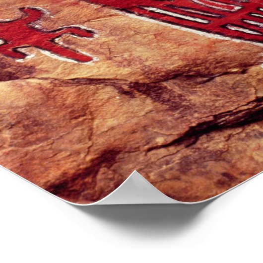 Prehistorische rotsschilderij poster (Hoek)