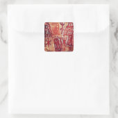 Prehistorische rotsschilderij vierkante sticker (Tas)