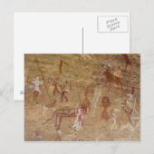 Prehistorische rotsschilderijen, Akakus, Sahara Briefkaart (Voorkant / Achterkant)