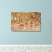 Prehistorische rotsschilderijen, Akakus, Sahara Canvas Afdruk (Insitu (Houten vloer))