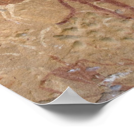 Prehistorische rotsschilderijen, Akakus, Sahara Poster (Hoek)