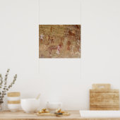 Prehistorische rotsschilderijen, Akakus, Sahara Poster (Keuken)