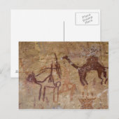 Prehistorische rotsschilderijen met kamelen en briefkaart (Voorkant / Achterkant)