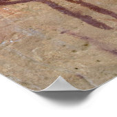 Prehistorische rotsschilderijen met kamelen en poster (Hoek)