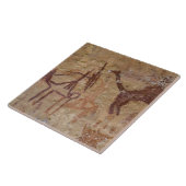 Prehistorische rotsschilderijen met kamelen en tegeltje (Zijkant)