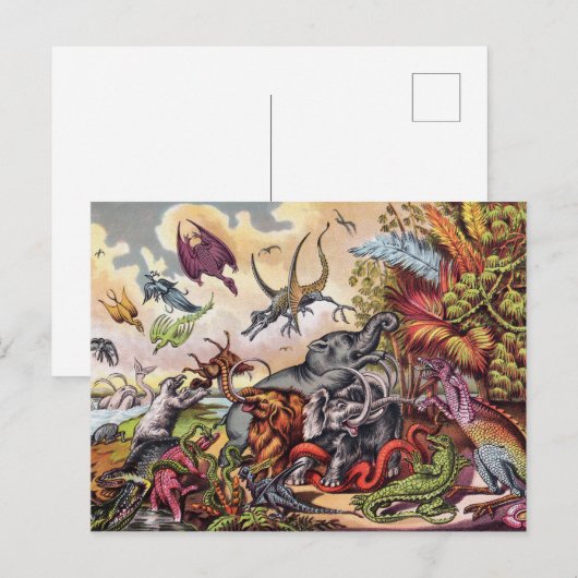 Prehistorische speelplaats briefkaart (Voorkant / Achterkant)