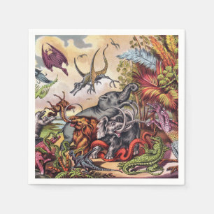 Prehistorische speelplaats servetten