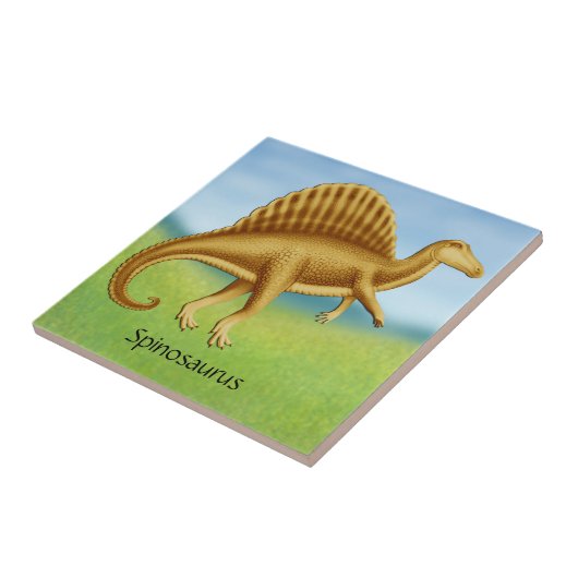 Prehistorische Spinosaurus Dinosaur Ceramic Tile Tegeltje (Zijkant)
