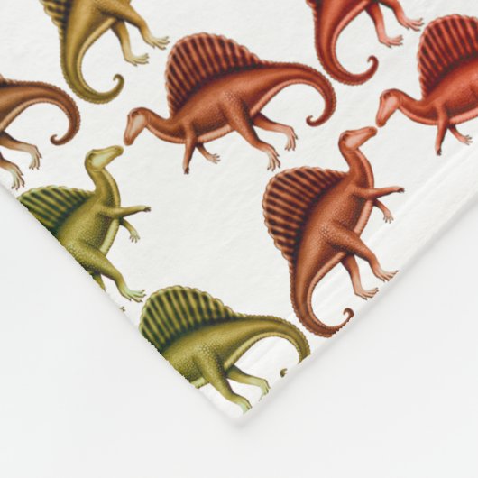 Prehistorische Spinosaurus Dinosaur Fleece Blanket Deken (Hoek)
