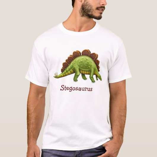 Prehistorische Stegosaurus Dinosaur Adult T-Shirt (Voorkant)