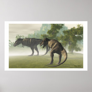 PREHISTORISCHE T-REX-AFDRUKKING POSTER