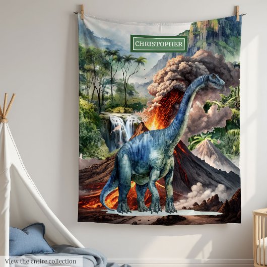 Prehistorische T-Rex Dinosaurus Deken Jongens Verj