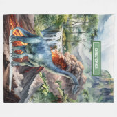 Prehistorische T-Rex Dinosaurus Deken Jongens Verj (Voorkant (Horizontaal))