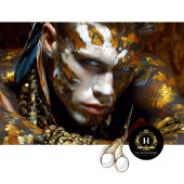 Prehistorische Tribal Warrior Golden Earth geschil Tissuepapier