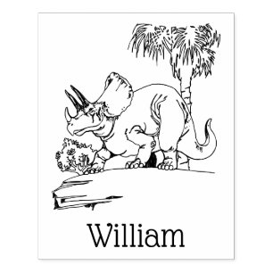 Prehistorische Triceratops dinosaurus naam Rubberstempel