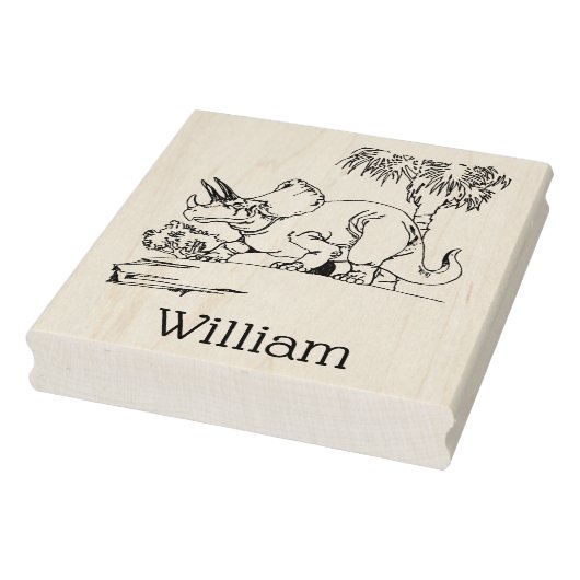 Prehistorische Triceratops dinosaurus naam Rubberstempel (Stempel)