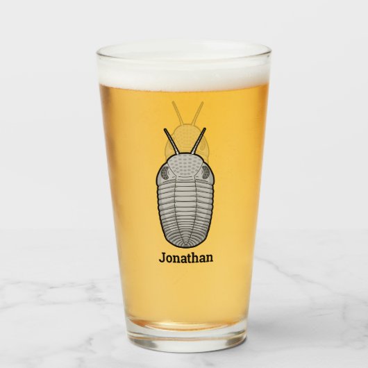 Prehistorische Trilobite Glas (Voorkant gevuld)